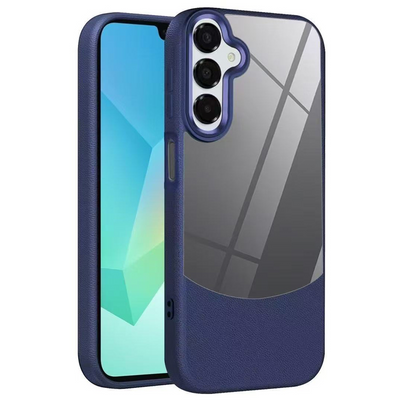 Splicing Leather Texture Clear Acrylic Case - Samsung