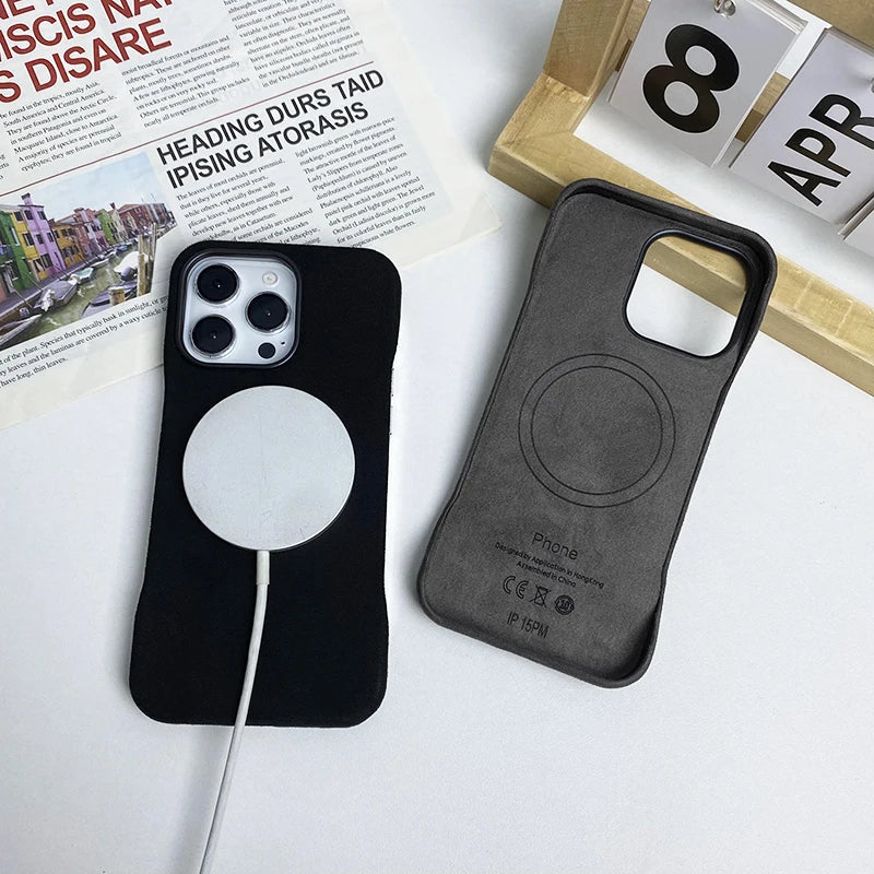 Genuine Suede Leather Magsafe Case - iPhone