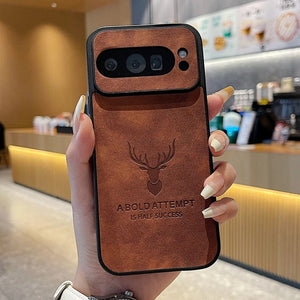 Deer Embossed PU Leather Case - Google