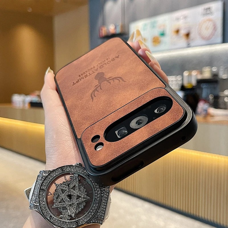 Deer Embossed PU Leather Case - Google