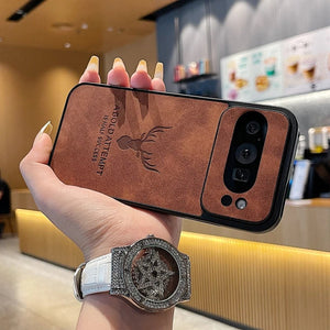 Deer Embossed PU Leather Case - Google