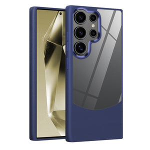 Splicing Leather Texture Clear Acrylic Case - Samsung