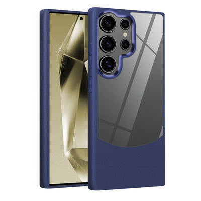 Splicing Leather Texture Clear Acrylic Case - Samsung
