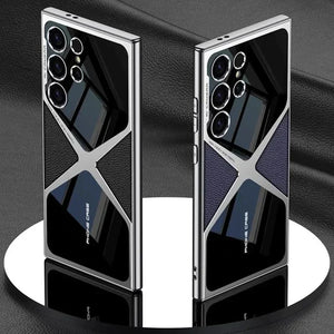 Galaxy S25 Series Polished Guard Business Leather Case