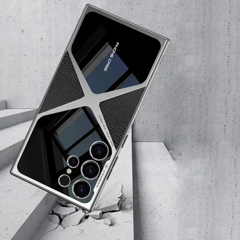 Galaxy S25 Series Polished Guard Business Leather Case