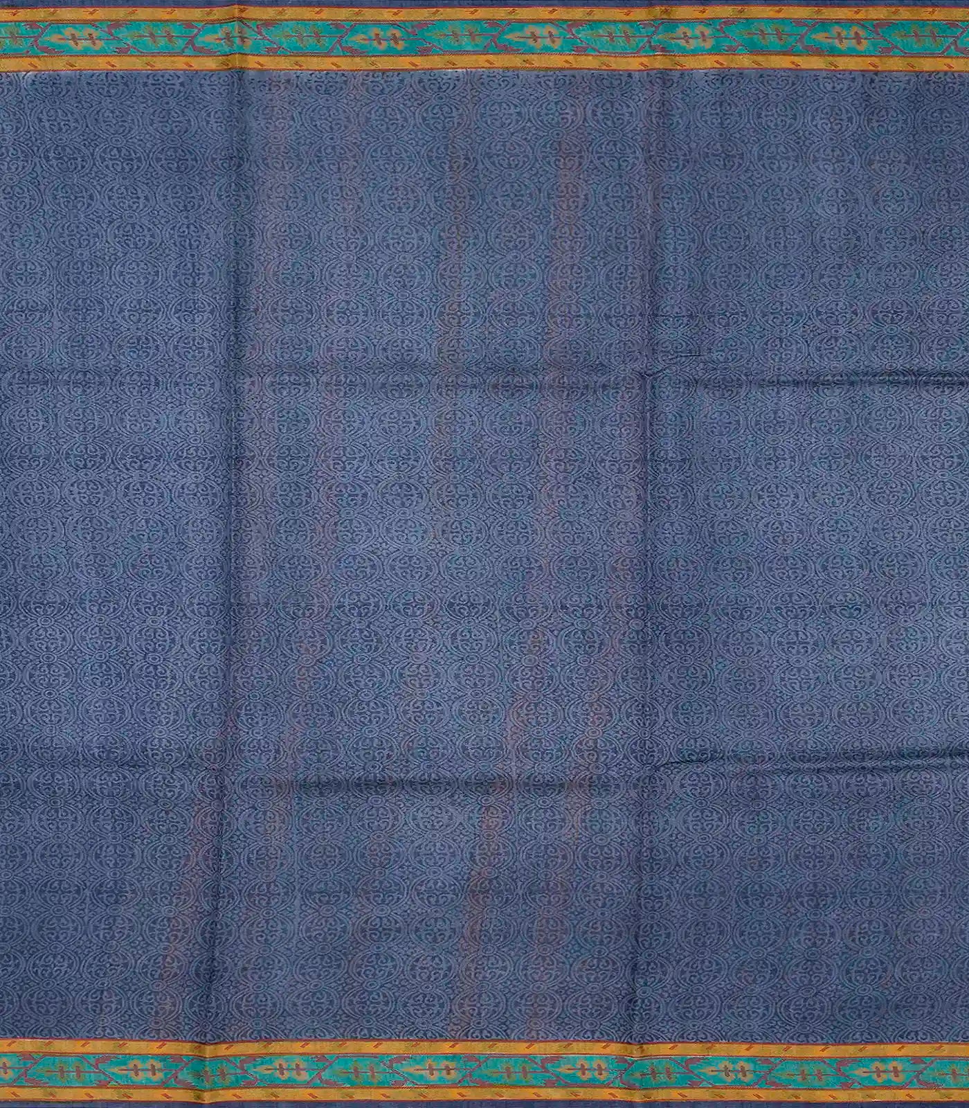 Dark Grey Woven Tussar Silk Saree Printed With Bird Motifs-Dark Grey