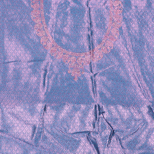 Maroon zari design art-silk semi-stitched half saree,contrast zari border, jacquard stonework blouse & intricate dhavani