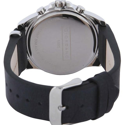 Giordano Men's Blue Dial & Black Leather Strap Watch