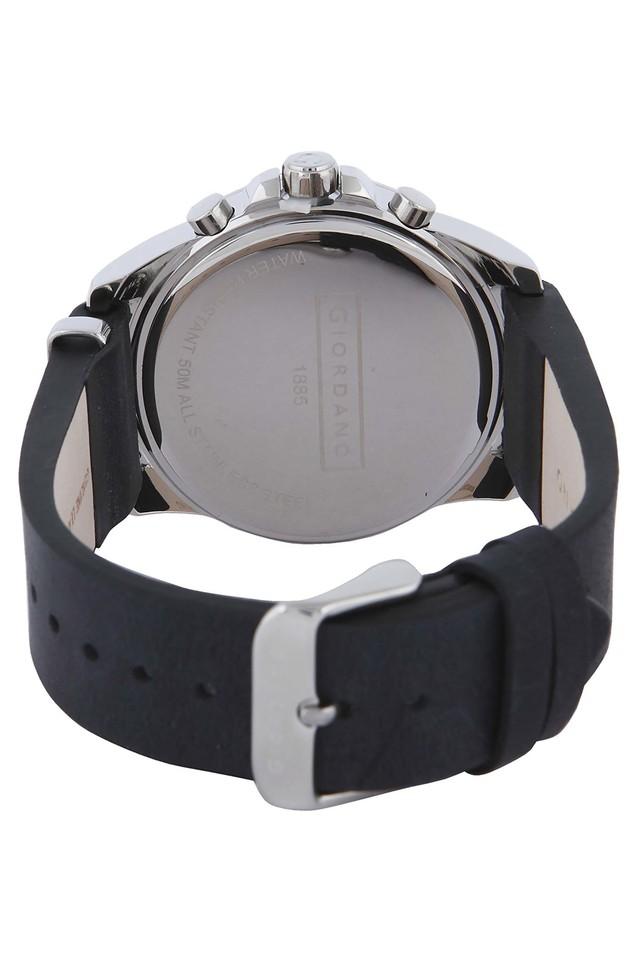 Giordano Men's Blue Dial & Black Leather Strap Watch