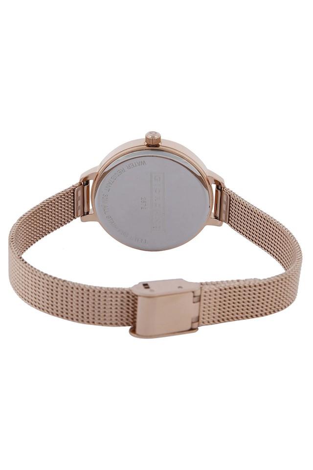 Giordano Off White Dial & Rose Gold Chain Watch for Women