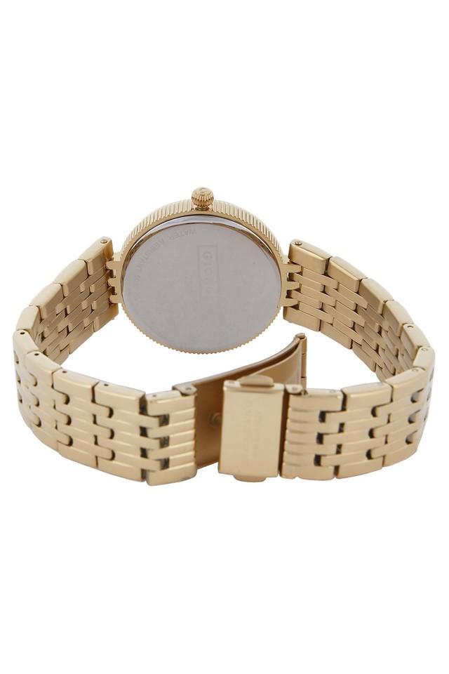 Giordano Brown Dial & Gold Chain Watch for Women