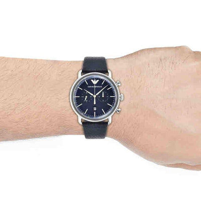 Emporio Armani Dress Blue Dial Men 42mm