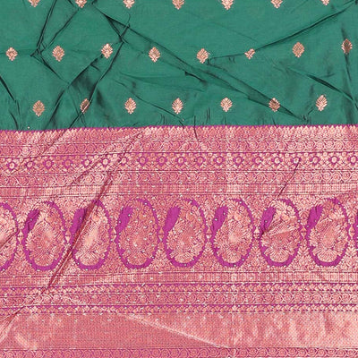 Purple zari buttas artsilk halfsaree,contrast traditional design stonework border, blouse & dhavani of jaal designs