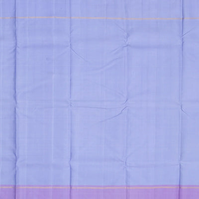 Dark Blue Handloom Kanchipuram Korvai Silk Saree With Raindrop Buttas