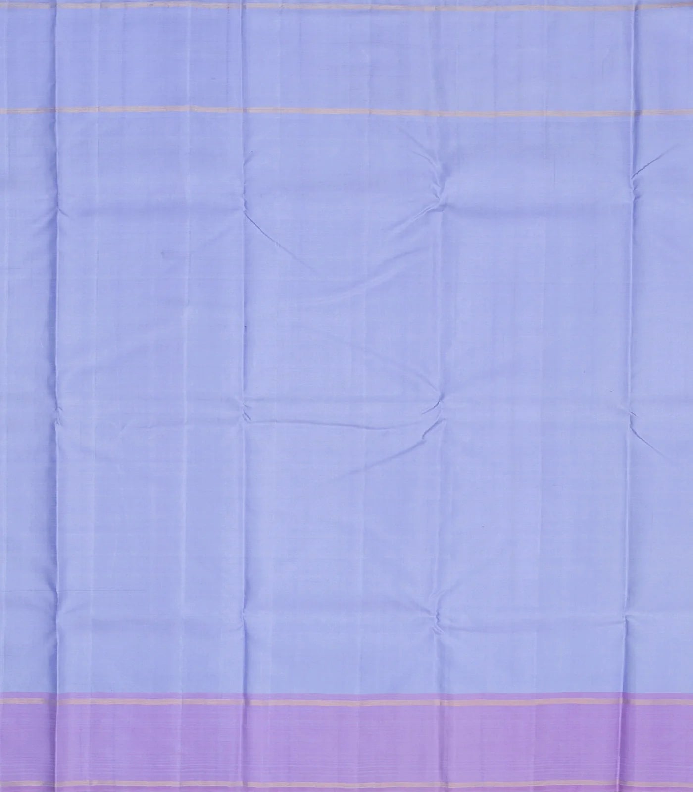 Dark Blue Handloom Kanchipuram Korvai Silk Saree With Raindrop Buttas