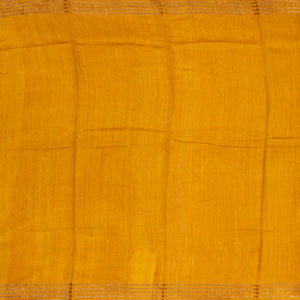 Oil Mustard Handloom Tussar Silk Saree Printed With Floral Motifs