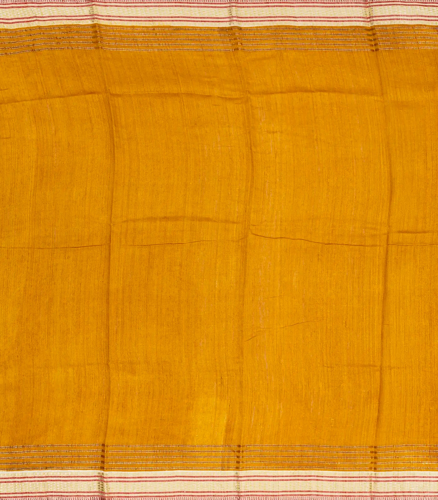 Oil Mustard Handloom Tussar Silk Saree Printed With Floral Motifs