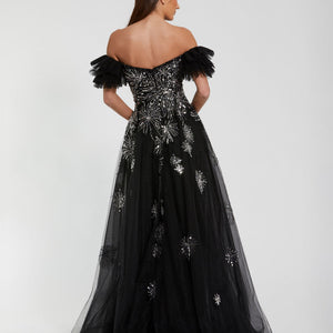 Mac Duggal 20514 Long A Line Formal Sequin Prom Dress