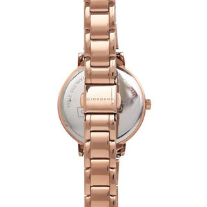 Giordano Women's Brown Dial & Rose Gold Chain Watch