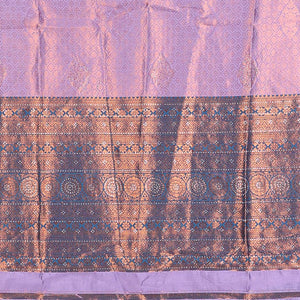 Blue jacquard artsilk half saree,contrast traditional design zari stone work border, blouse & contrast intricate dhavani
