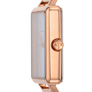 Armani Exchange Lola Square Silver Dial Women 30mm