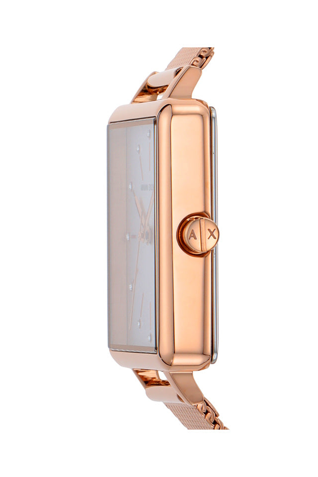 Armani Exchange Lola Square Silver Dial Women 30mm