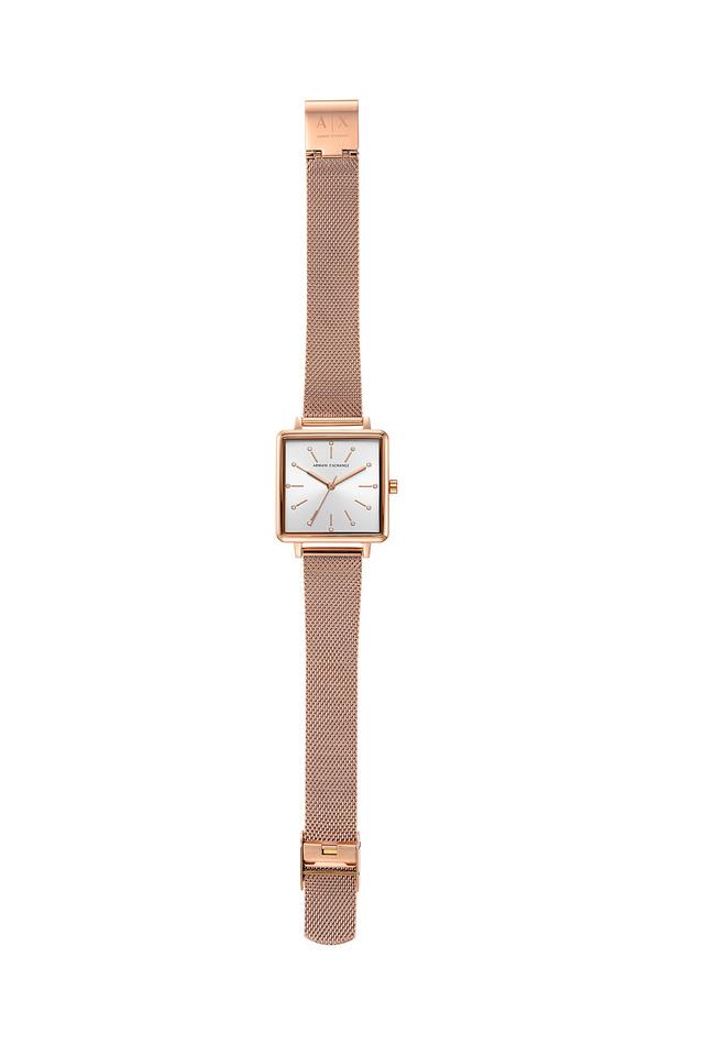 Armani Exchange Lola Square Silver Dial Women 30mm