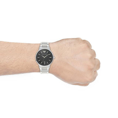 Emporio Armani Renato Black Dial Men 43mm