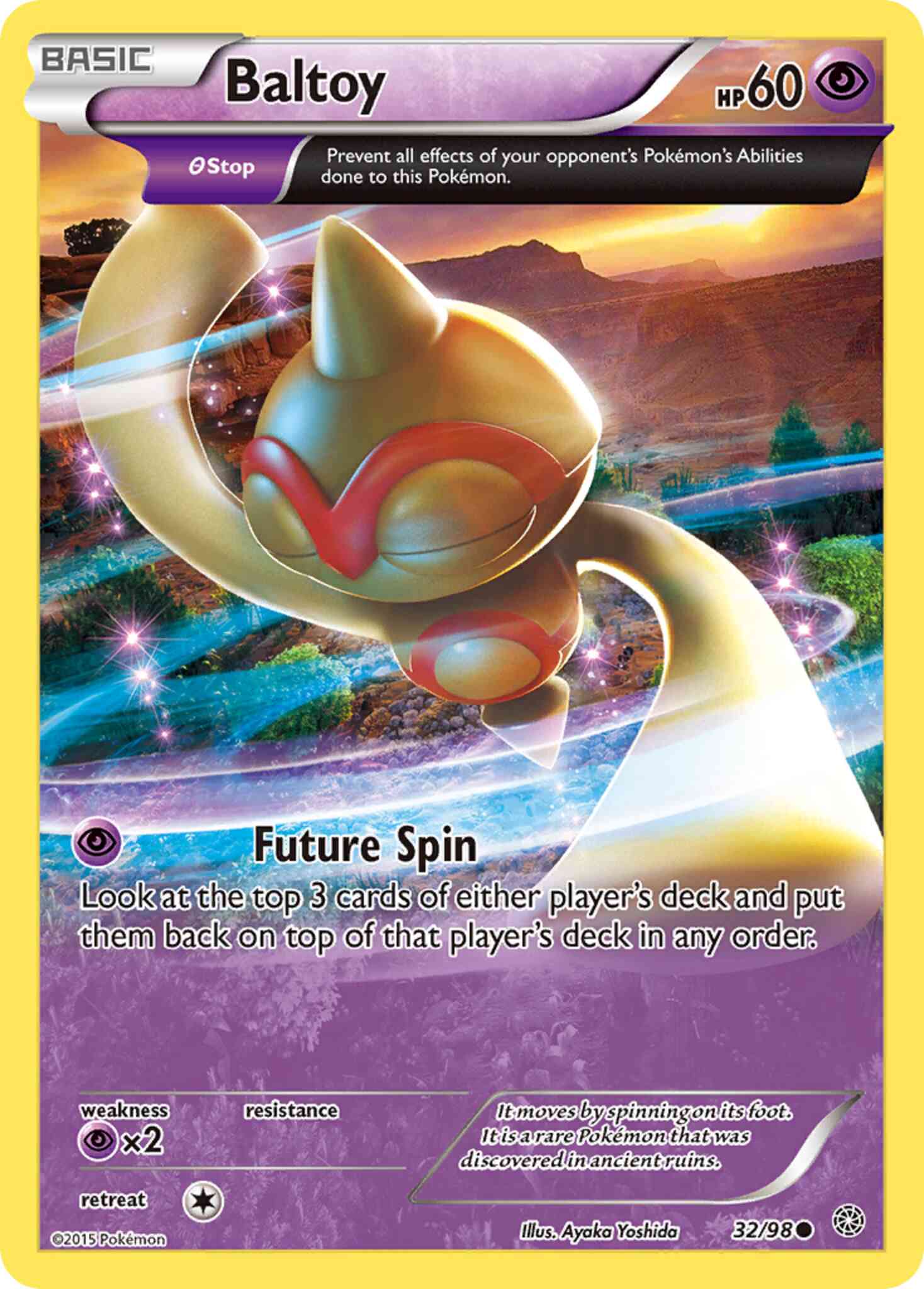 Baltoy - 32/98 - Common [xy7-32] [Reverse Holo]