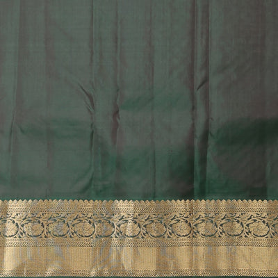 Purple zari buttas silksaree, contrast jaal pallu & border of thilakam,neli,kathir,kodi visiry & mayil kann