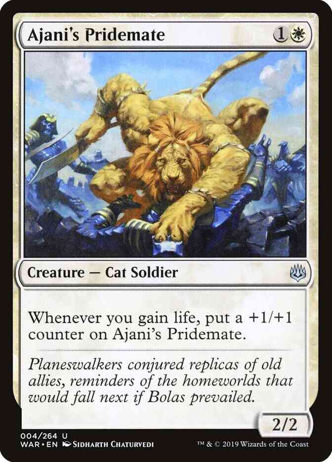 Ajani's Pridemate [4] [War of the Spark] [Non-Foil]