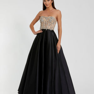 Mac Duggal 20701 Long Ball Gown Formal Beaded Prom Dress