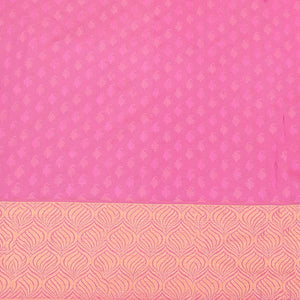 Sandal jacquard wedding silksaree, contrast ogee patterned border & pallu of jaal designs