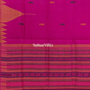 Pink Odisha Handloom Sambalpuri Tussar Silk Saree