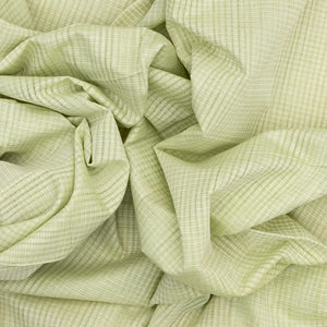 Light Green Mangalagiri Cotton Saree With Stripes & Contrast Border