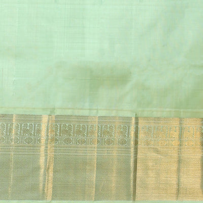 Purple zari designs kanchipuram silksaree,contrast intricate pallu & korvai border of rekku,neli,mayil,poun & kuyil kann
