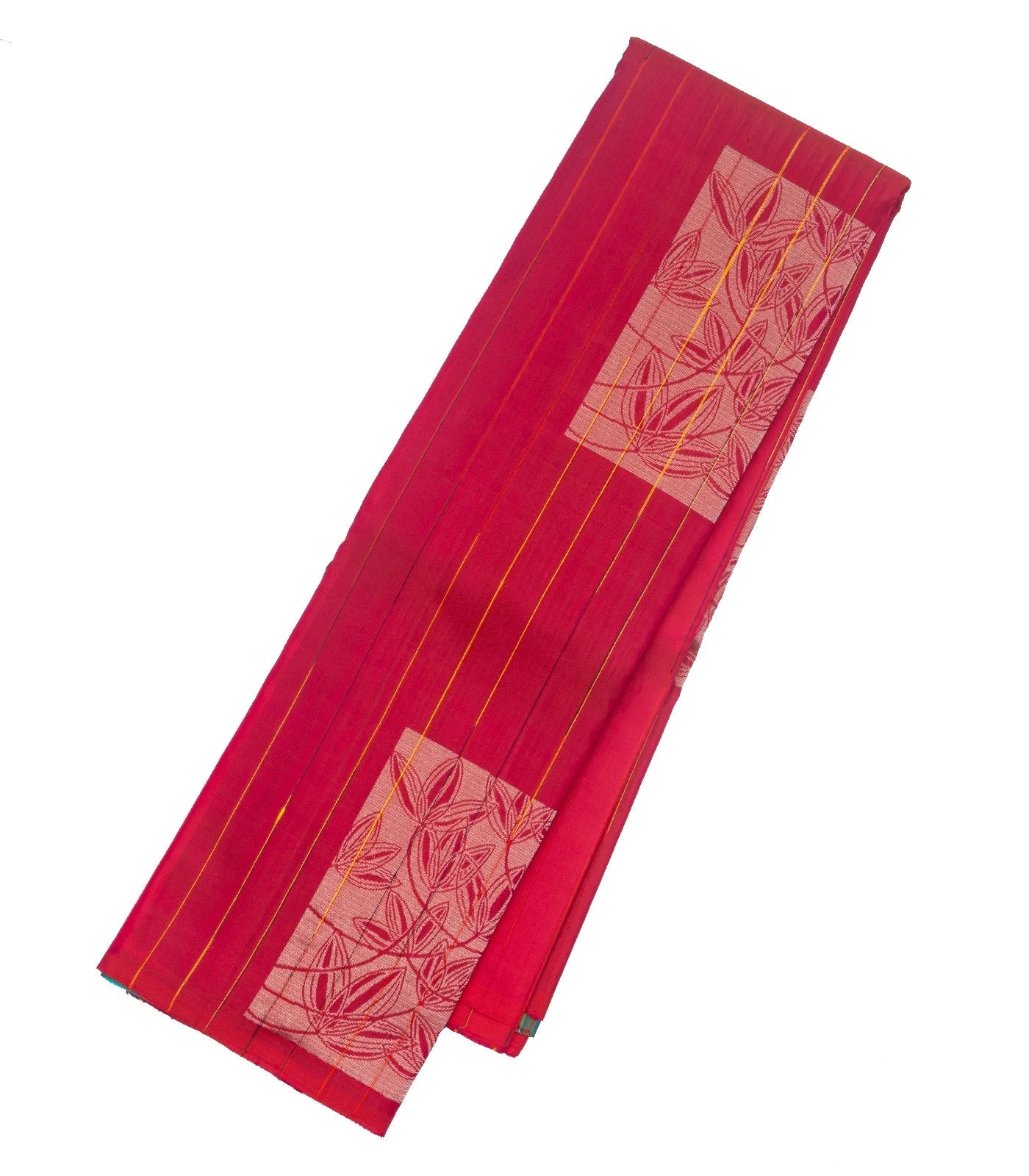 Hot Pink Handloom Soft Silk Saree With Stripes & Buttas
