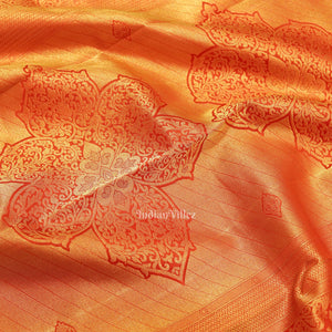 Red With Golden Border Pure Kanjivaram Silk Saree