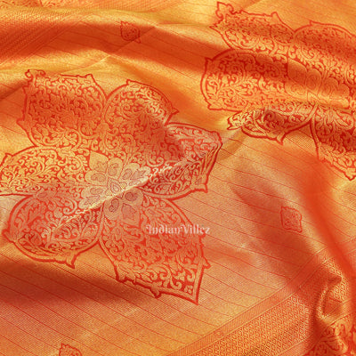 Red With Golden Border Pure Kanjivaram Silk Saree