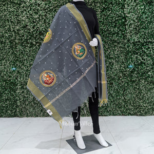 Nartaki Theme Patachitra Chanderi Dupatta