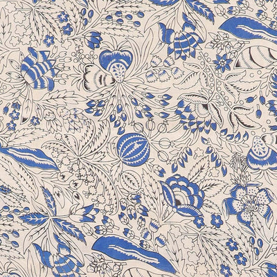 Black floral vine & peacock machine-printed kalamkari cotton saree, self-border & peacock motifs pallu