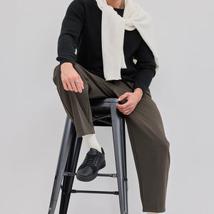 Black Fisherman Knit Sweater