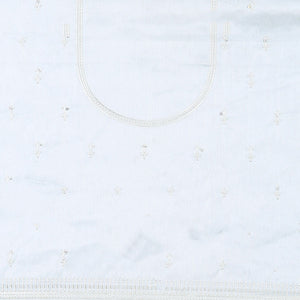 Pink embroidered half-saree, embroidered patch border, embroidered blouse & contrast scallop embroidered dhavani