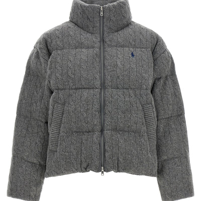 Polo Ralph Lauren Knitted Braided Down Jacket