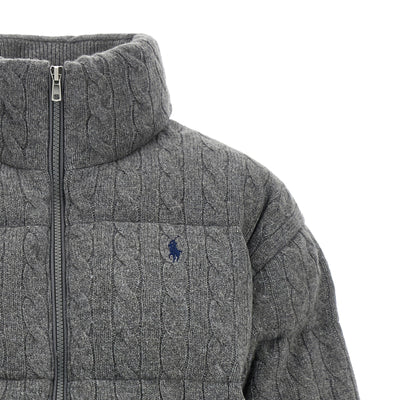 Polo Ralph Lauren Knitted Braided Down Jacket