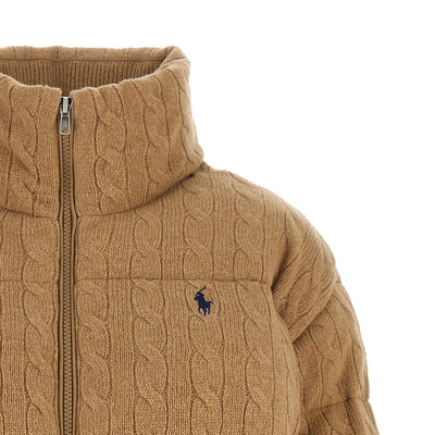 Polo Ralph Lauren Knitted Braided Down Jacket