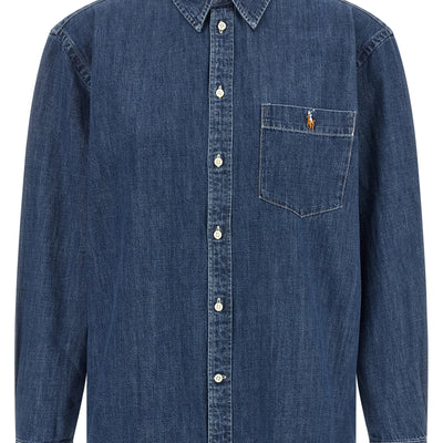 Polo Ralph Lauren Denim Shirt With Logo Embroidery