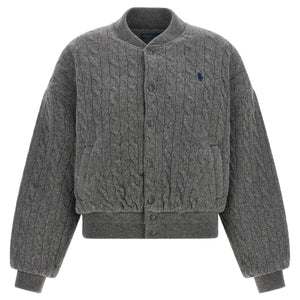 Polo Ralph Lauren Padded Knit Braided Bomber Jacket