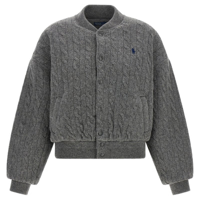 Polo Ralph Lauren Padded Knit Braided Bomber Jacket