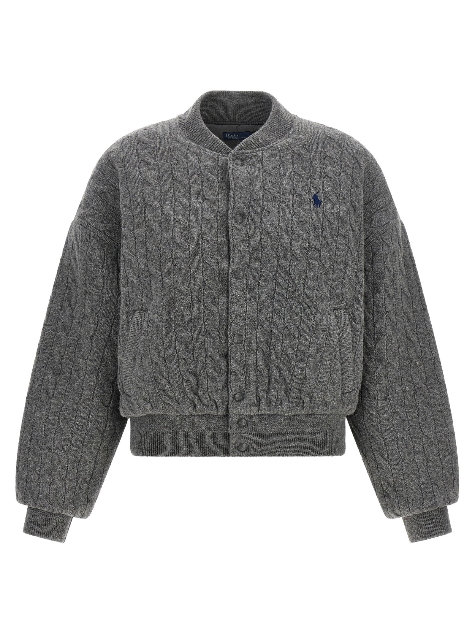 Polo Ralph Lauren Padded Knit Braided Bomber Jacket